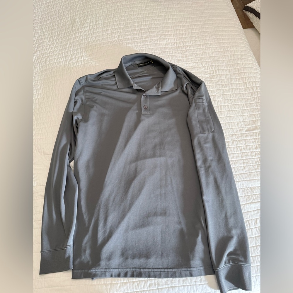 UnderArmour Gray Long Sleeve Polo Shirt